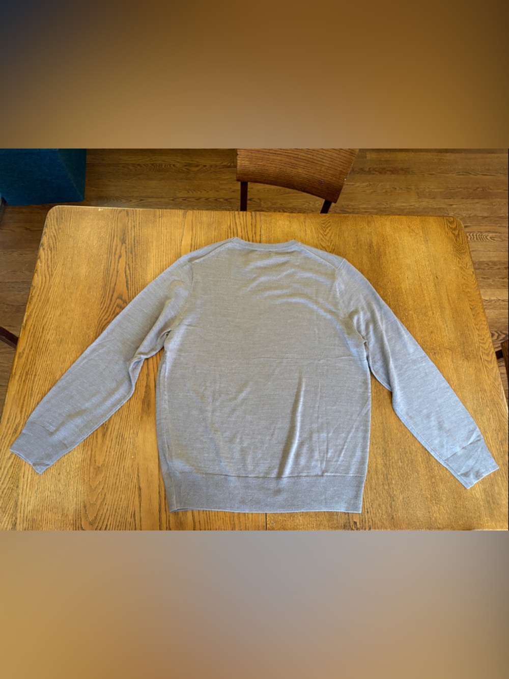 J. Crew Men's Crewneck Sweater in Taupe Merino Blend - Picture 4 of 5